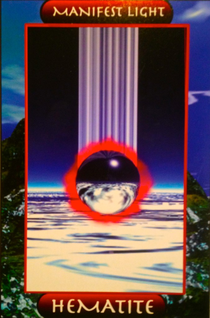 Hematite manifest light