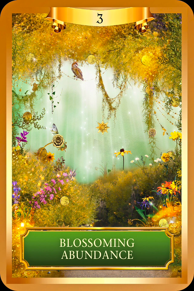 Blossoming Abundance, from the Energy Oracle card deck, by Sandra Anne Taylor