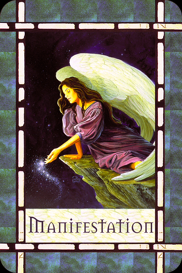 Manifestation, From the Healing With The Angels Oracle Card deck, by Doreen Virtue, Ph.D