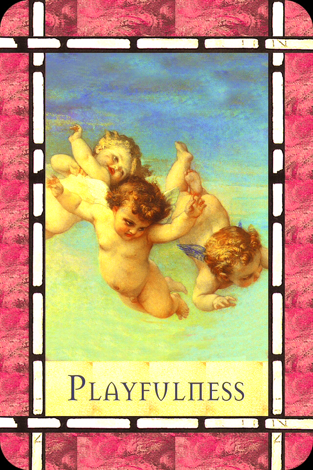 Playfulness, from the Healing With The Angels Oracle Card deck, by Doreen Virtue, Ph.D