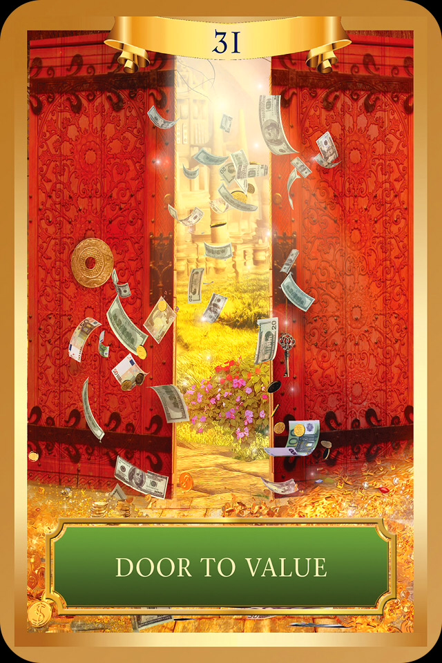 Door To Value, From The Energy Oracle Card deck, by Sandra Anne Taylor
