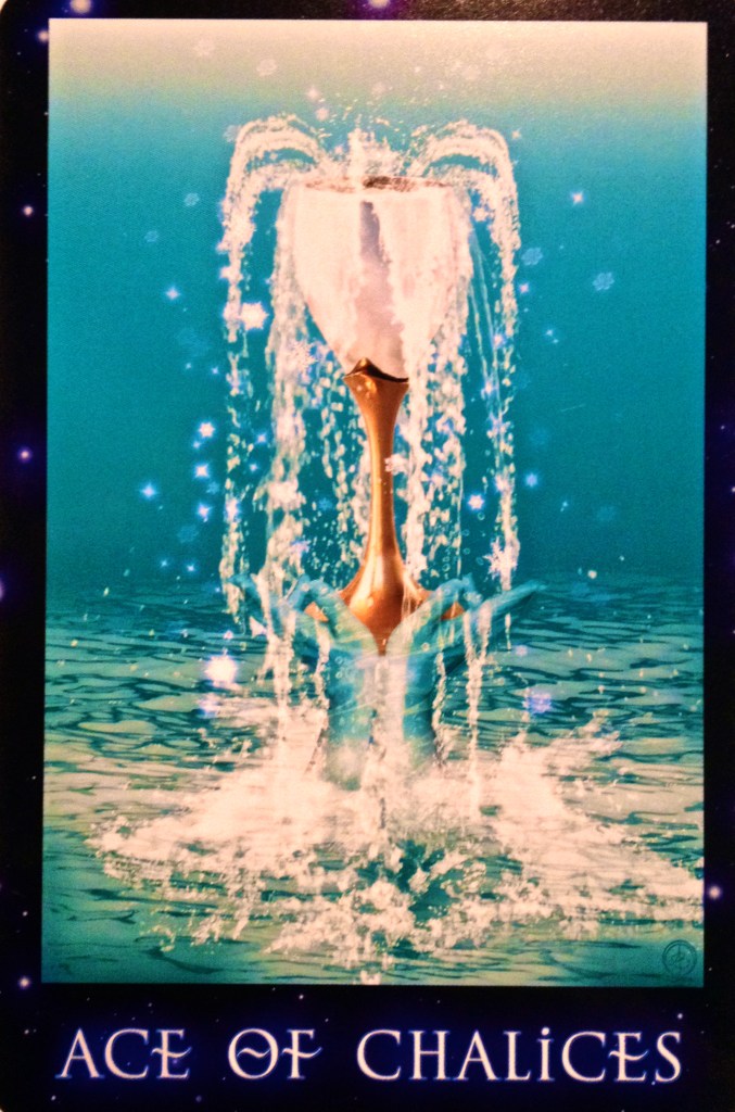 Ace Of Chalices, from The Sirian Starseed Tarot, by Patricia Cori and Alysa Bartha