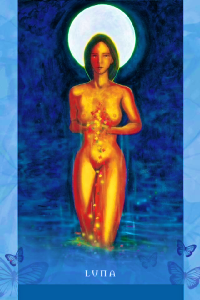 Luna, from the Universal Wisdom Oracle Card deck, by Toni Carmine Salerno