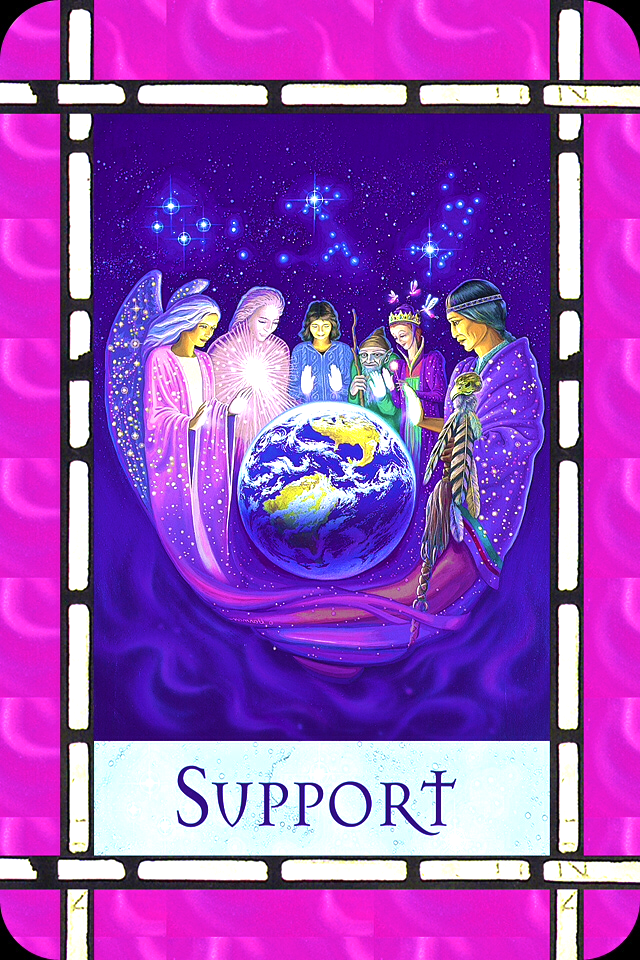 Support, from the Healing With The Angels Oracle Card deck, by Doreen Virtue, Ph.D