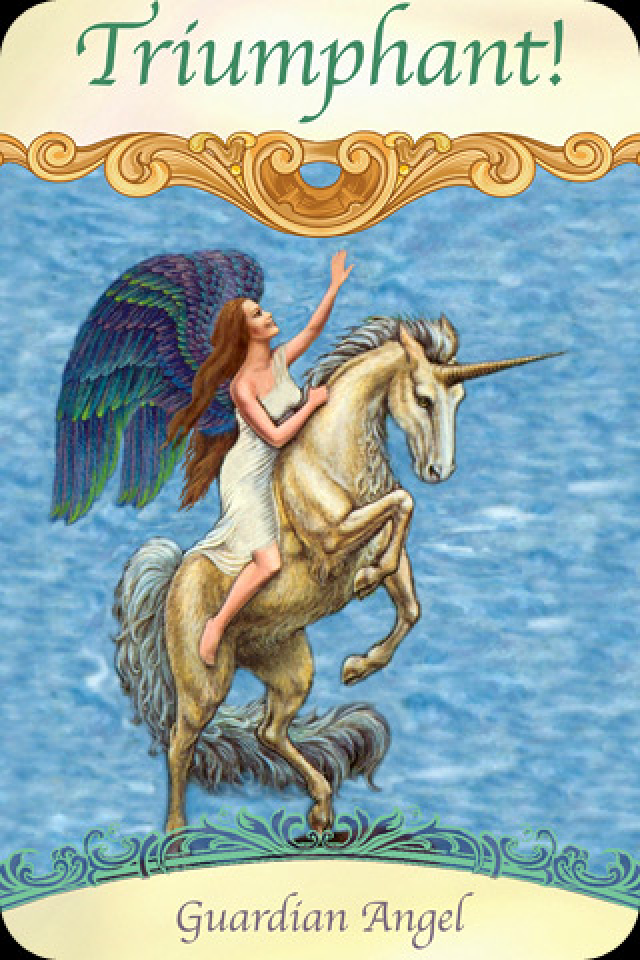 Guardian Angel ~ Triumphant! From the Saints and Angels Oracle Card deck, by Doreen Virtue, Ph.D