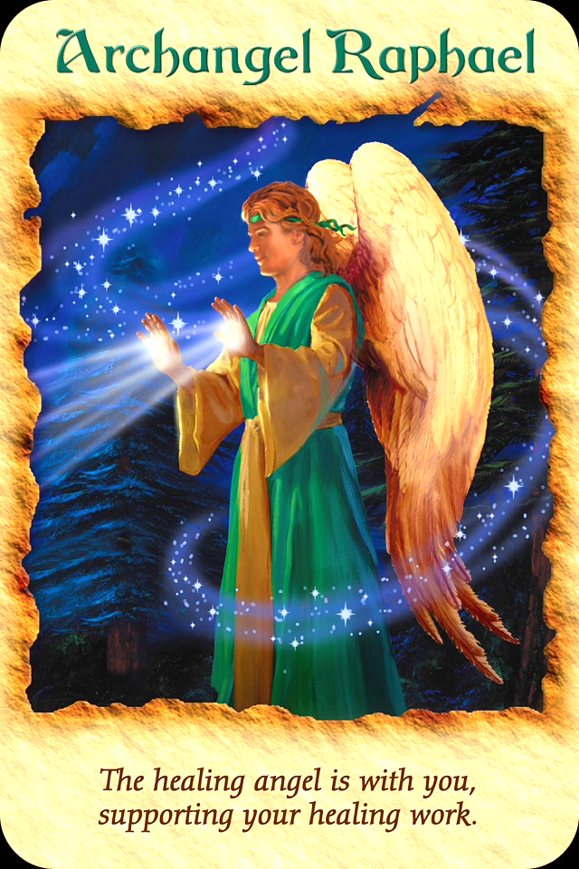 Archangel Raphael, from the Angel Therapy Oracle Card deck, by Doreen Virtue, Ph.D