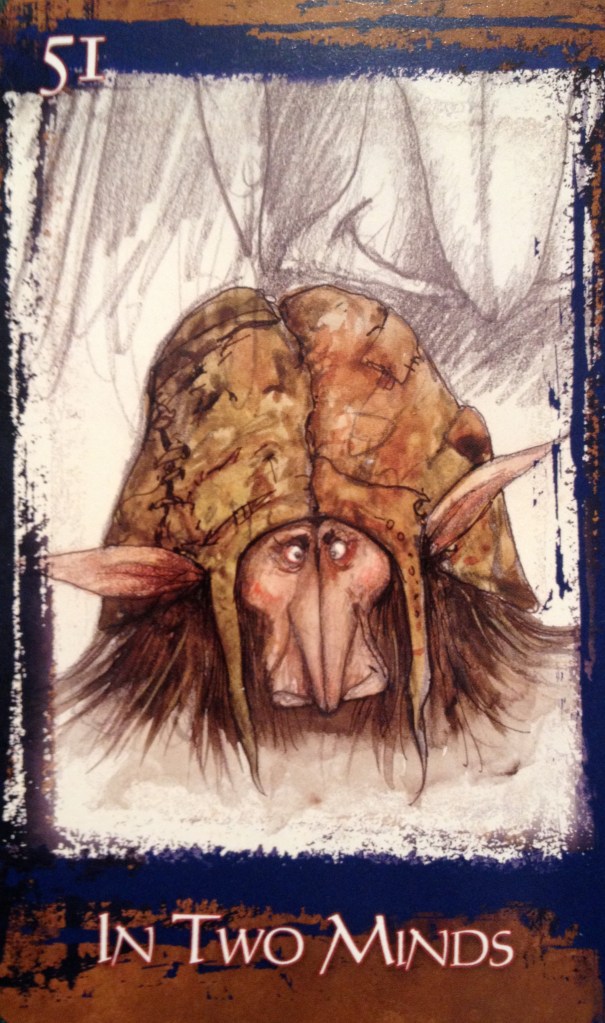 In Two Minds, from the Heart Of Faery Oracle Card deck, by Brian and Wendy Froud