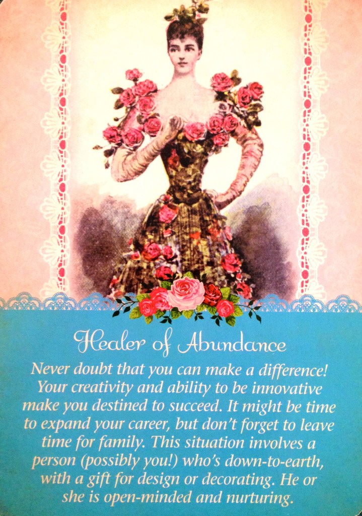 Healer Of Abundance, from the Guardian Angel Tarot Card Deck, by Doreen Virtue, Ph.D and Radleigh Valentine