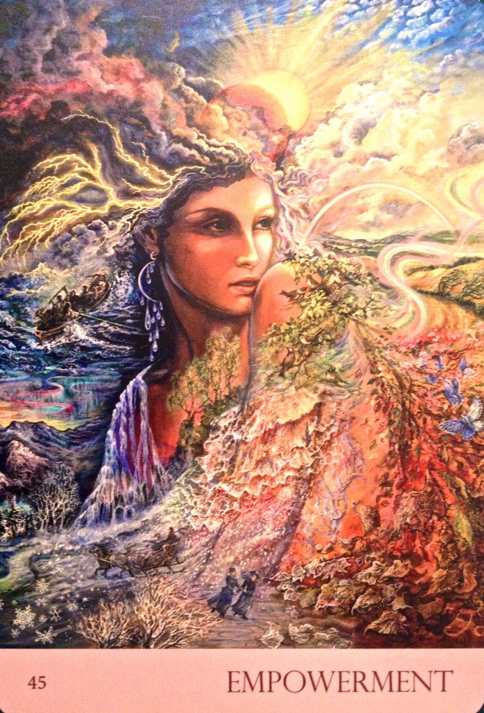 Empowerment, from the Nature's Whispers Oracle Card deck, by Angela Hartfield and Josephine Wall 