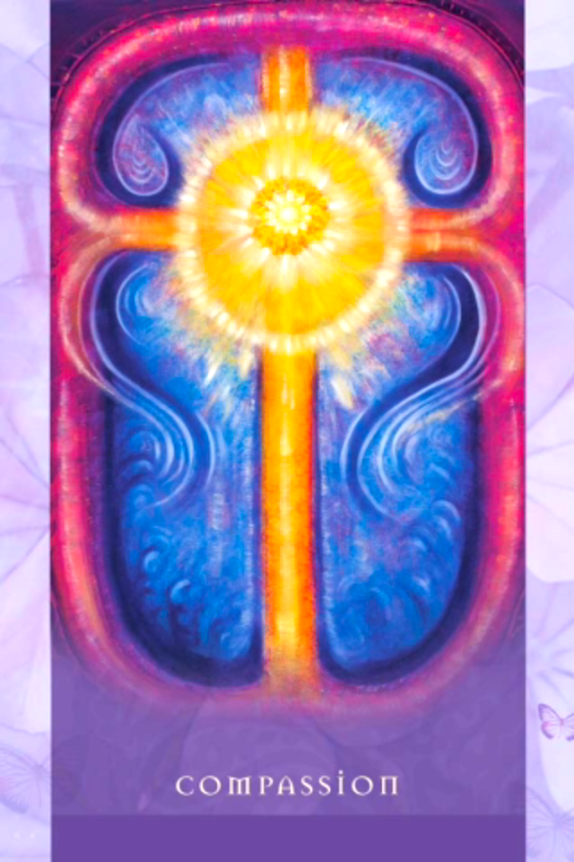 Compassion ~ Kuan Yin, from the Universal Wisdom Oracle Card deck, by Toni Carmine Salerno 