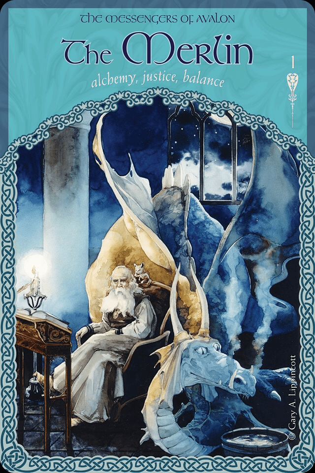 The Merlin, from the Wisdom Of Avalon Oracle Card deck, by Colette Baron-Reid
