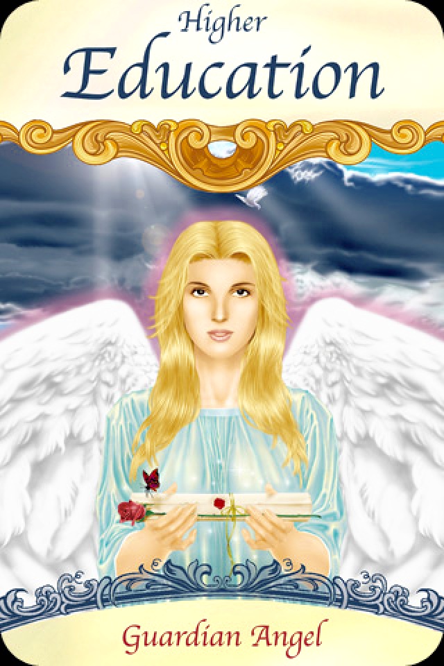 Higher Education, from the Saints And Angels Oracle Card deck, by Doreen Virtue, Ph.D