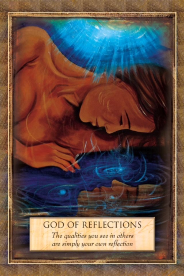 God Of Reflection, from the Angels, Gods and Goddesses Oracle Card deck, by Toni Carmine Salerno