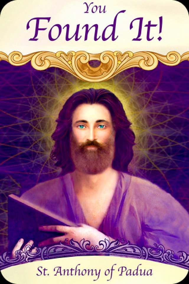  You Found It!, from the Saints and Angels Oracle Card deck, by Doreen Virtue, Ph.D