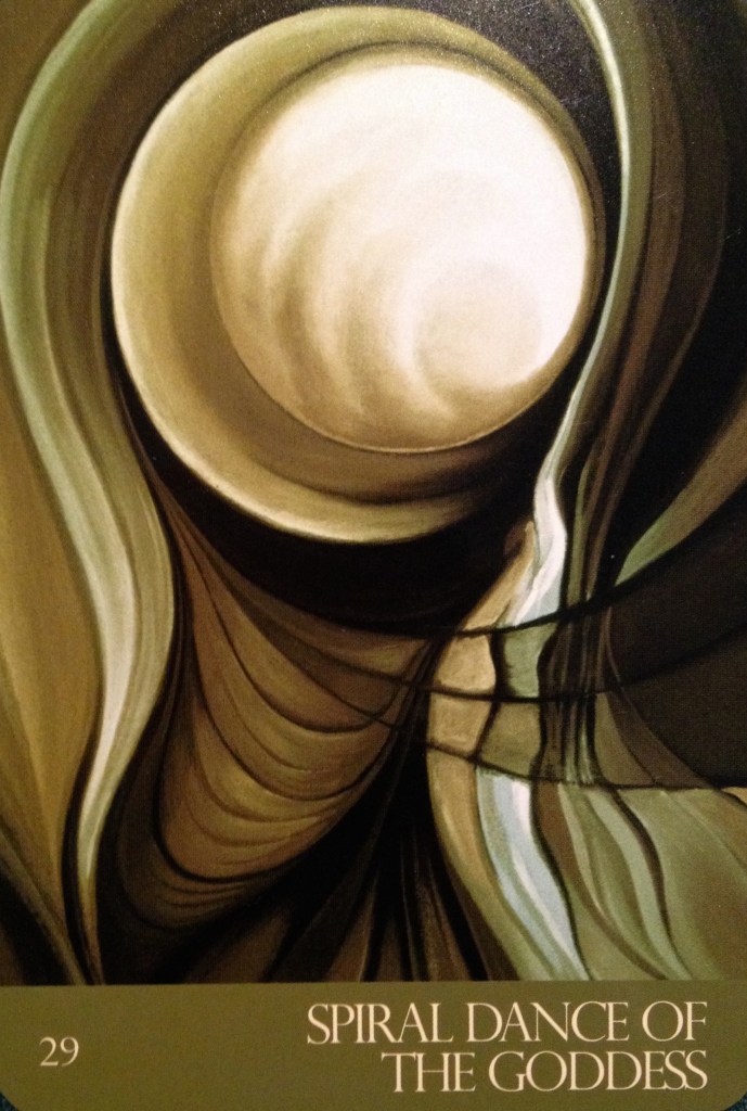 Spiral Dance Of The Goddess, from the Journey Of Love Oracle Card deck, by Alana Fairchild, Rassouli and Richard Cohn