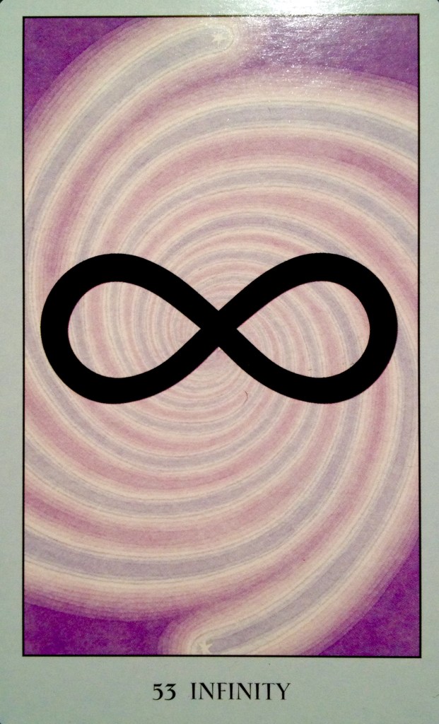 Infinity, from the Sacred Geometry Oracle Card deck, by Francene Hart 