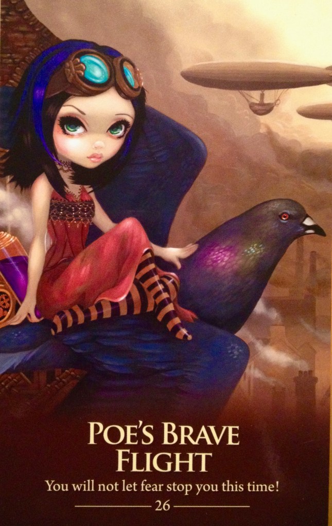 Poe's Brave Flight, from the Oracle Of The Shapeshifters, by Lucy Cavendish