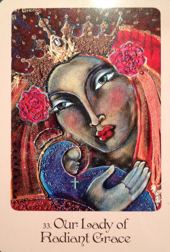 Our Lady Of Radiant Grace, from the Mother Mary Oracle Card deck, by Alana Fairchild and Shiloh Sophia McCloud