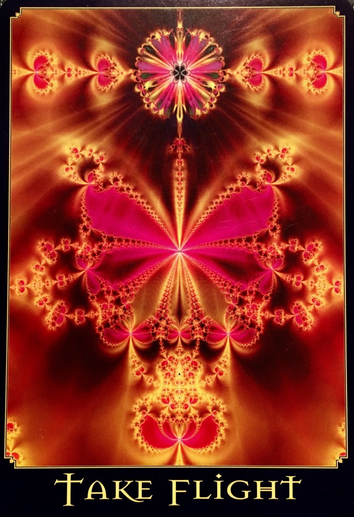 Take Flight, from the Return Of Spirit Oracle Card deck, by Cheryl Lee Harnish