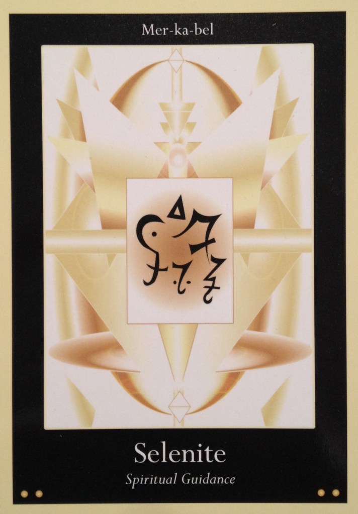 Selenite ~ Spiritual Guidance, from the Liquid Crystal Oracle Card deck, by Justin Moikeha Asar