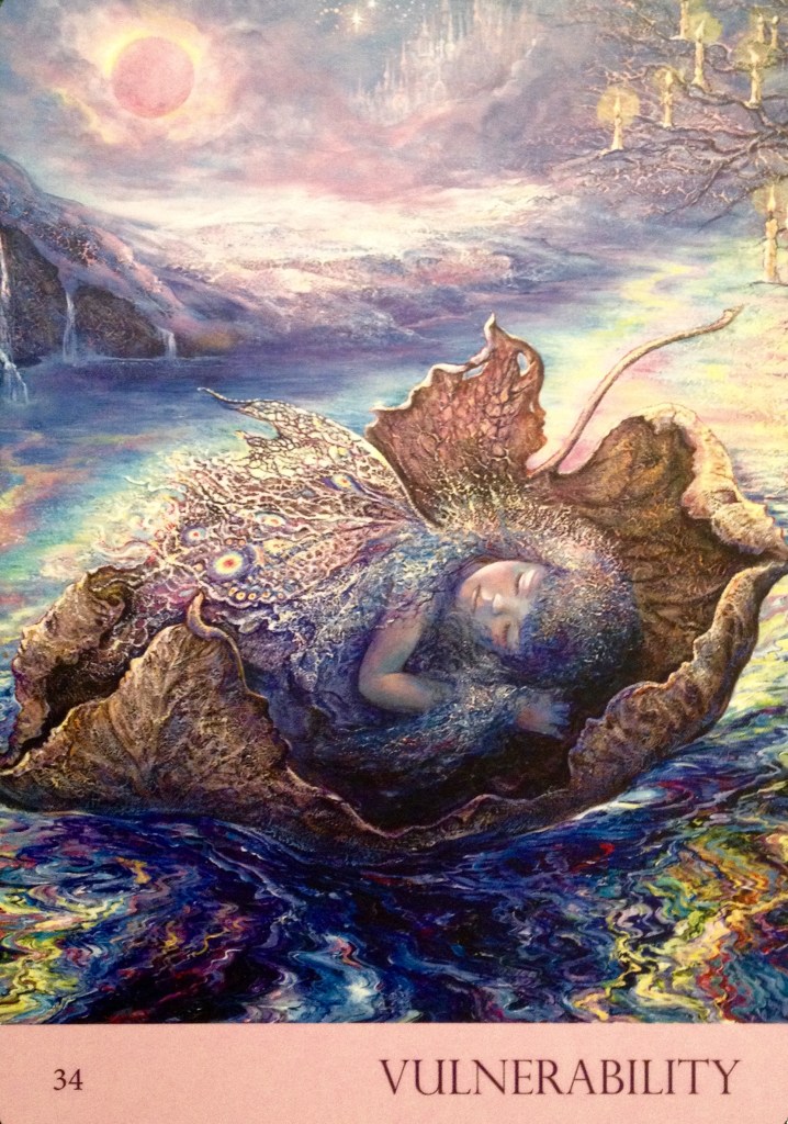 Vulnerability, from the Nature's Whispers Oracle Card deck, by Angela Hartfield artwork by Josephine Wall