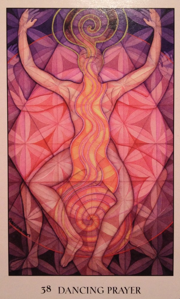 Dancing Prayer, from the Sacred Geometry Oracle Card deck, by Francene Hart