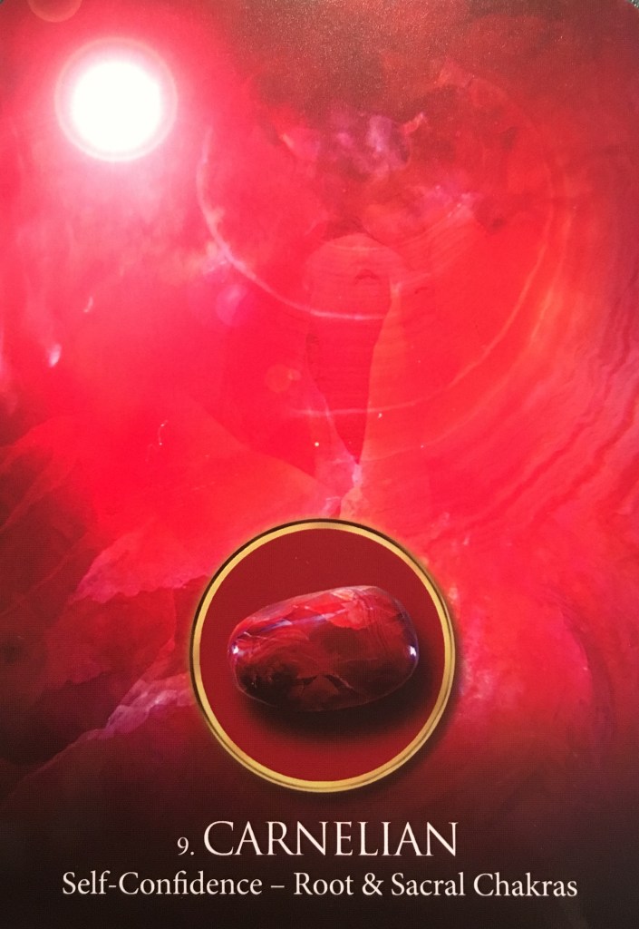Carnelian, from the Eternal Crystals Oracle Card deck, by Jade-Sky