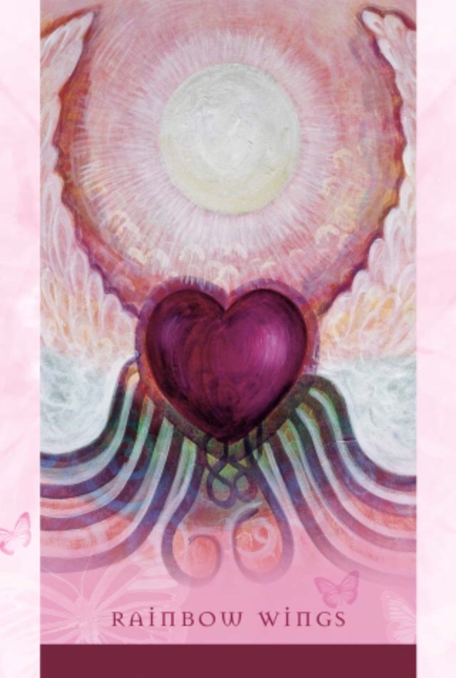 Rainbow Wings, from the Universal Wisdom Oracle Card deck, by Toni Carmine Salerno 