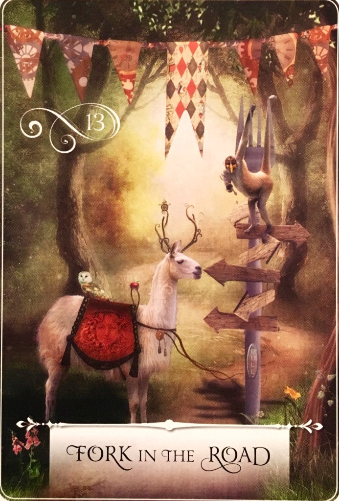 Fork In The Road, from the Wisdom Of The Oracle card deck, by Colette Baron-Reid