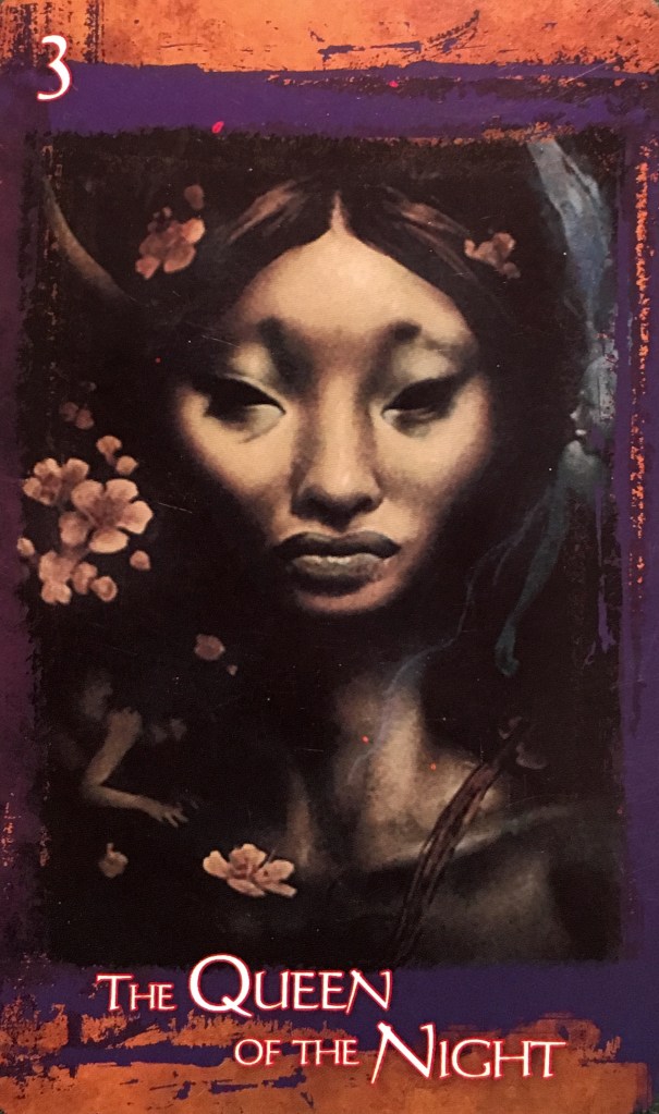 The Queen Of The Night, from the Heart Of Faerie Oracle Card deck, by Brian and Wendy Froud