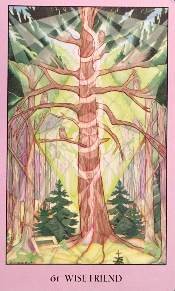 Wise Friend, from the Sacred Geometry Oracle Card deck, by Francene Hart