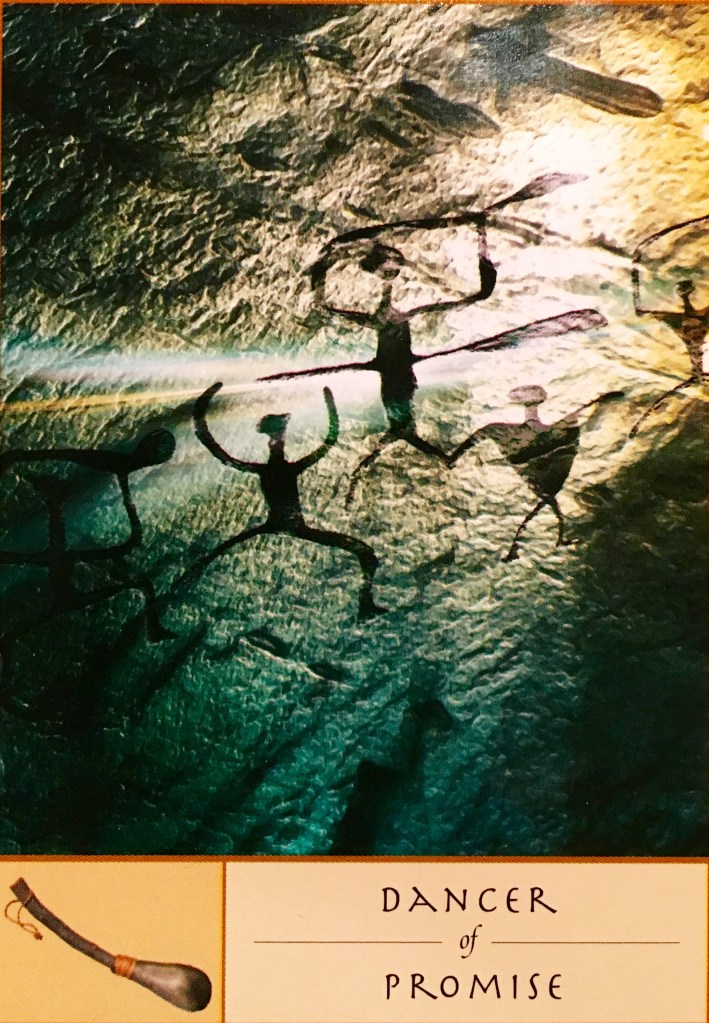 Dancer Of Promise, from The Shaman's Oracle Card deck, by John Matthews and Wil Kinghan