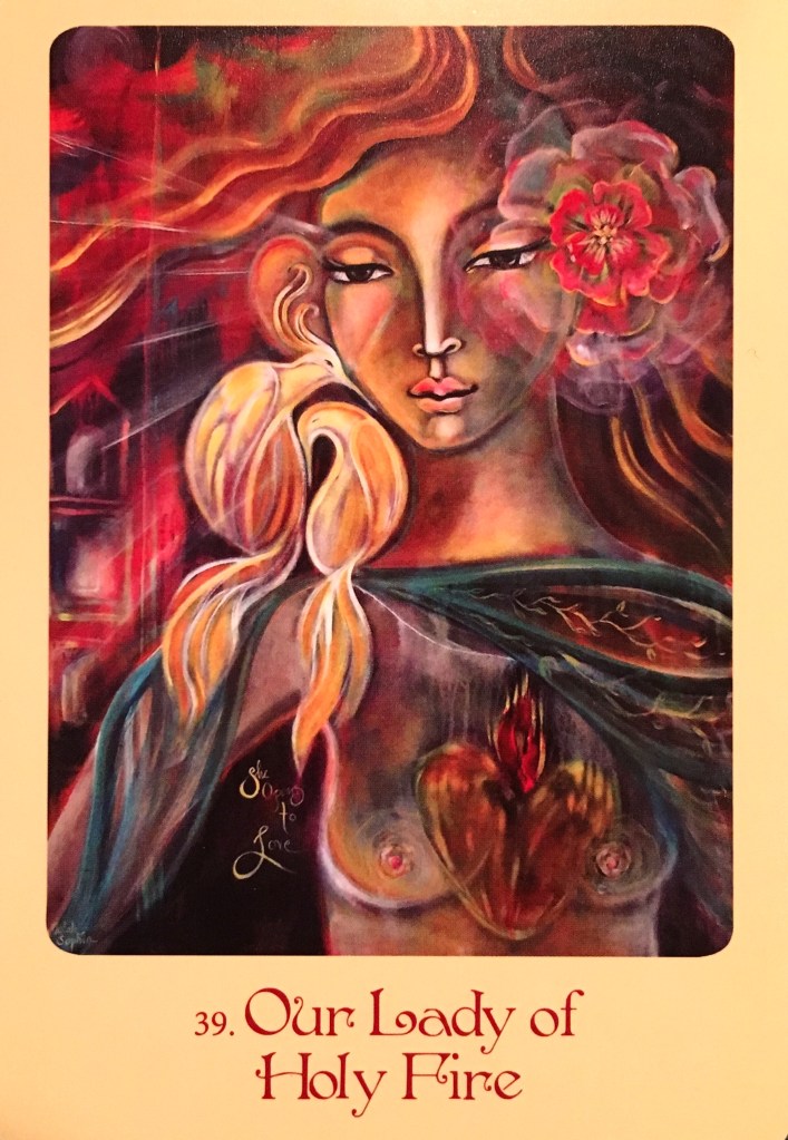 Our Lady Of Holy Fire, from the Mother Mary Oracle, by Alana Fairchild and Shiloh Sophia McCloud 