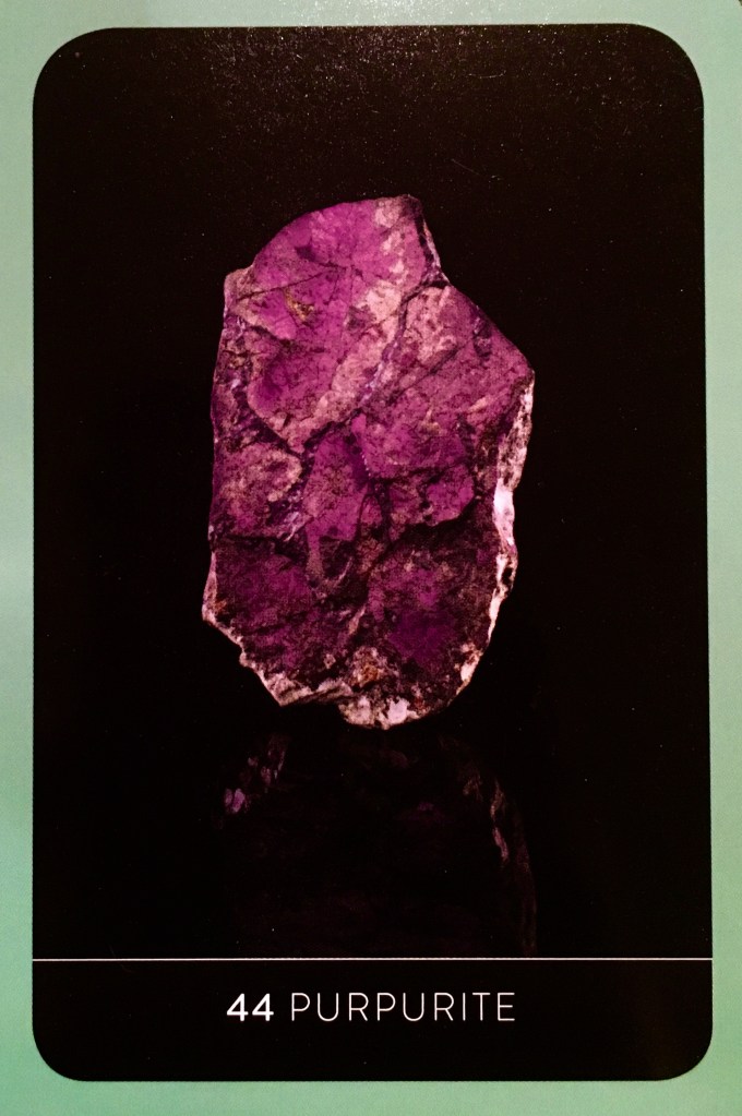 Purpurite, from the *NEW* and revised Crystal Wisdom Healing Oracle, by Judy Hall