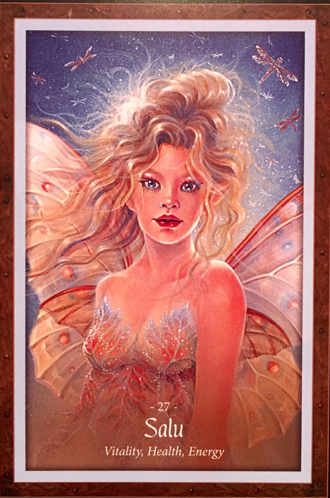 Salu, from The Faery Forest Oracle Card deck, by Lucy Cavendish, Illustrations by Maxine Gadd
