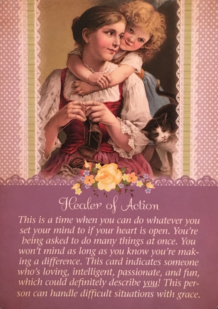 Healer Of Action, from the Guardian Angel Tarot Card deck, by Doreen Virtue Ph.D and Radleigh Valentine 