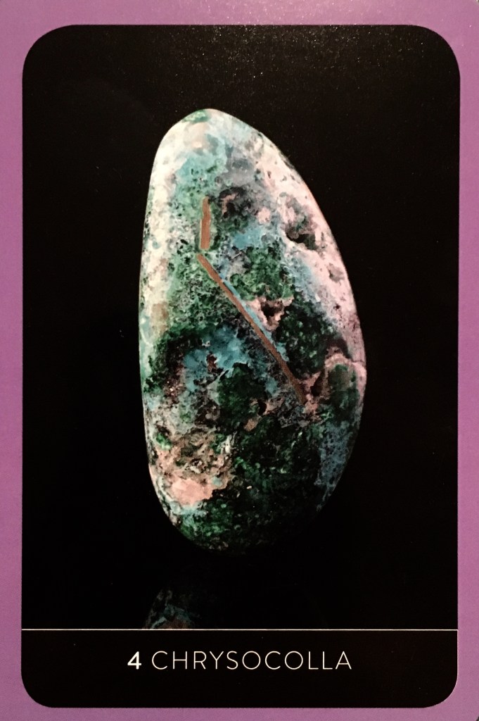 Chrysocolla ~ Self Love, from the New and Revised Crystal Wisdom Healing Oracle, by Judy Hall