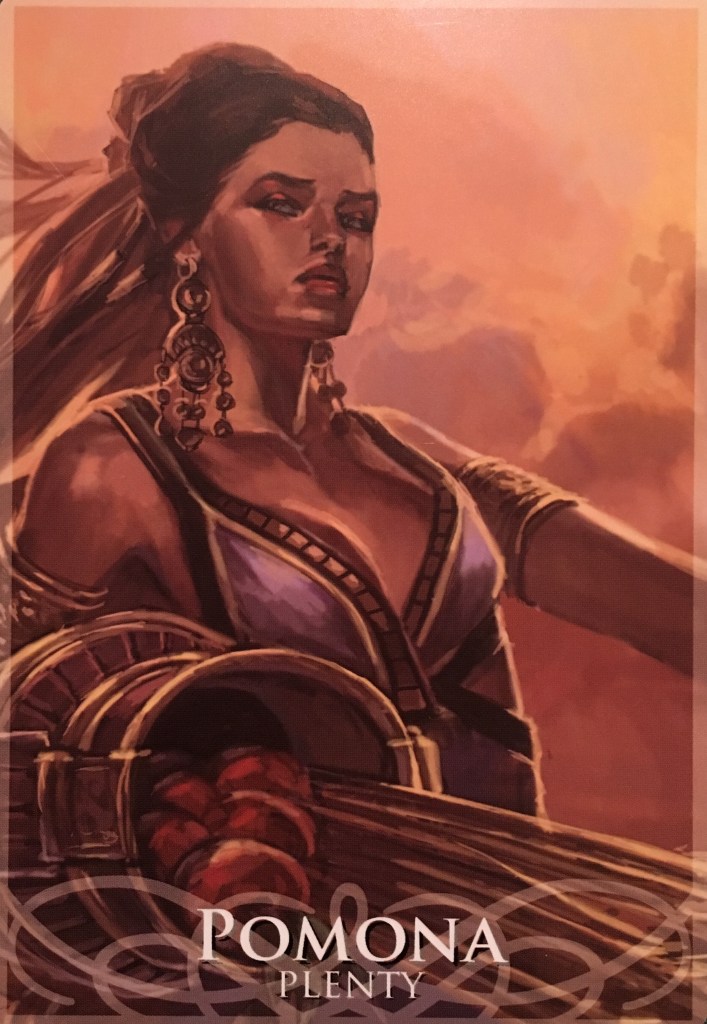 Pomona, from the Goddesses And Sirens Oracle Card deck, by Stacey Demarco, Illustrations by Jimmy Manton 
