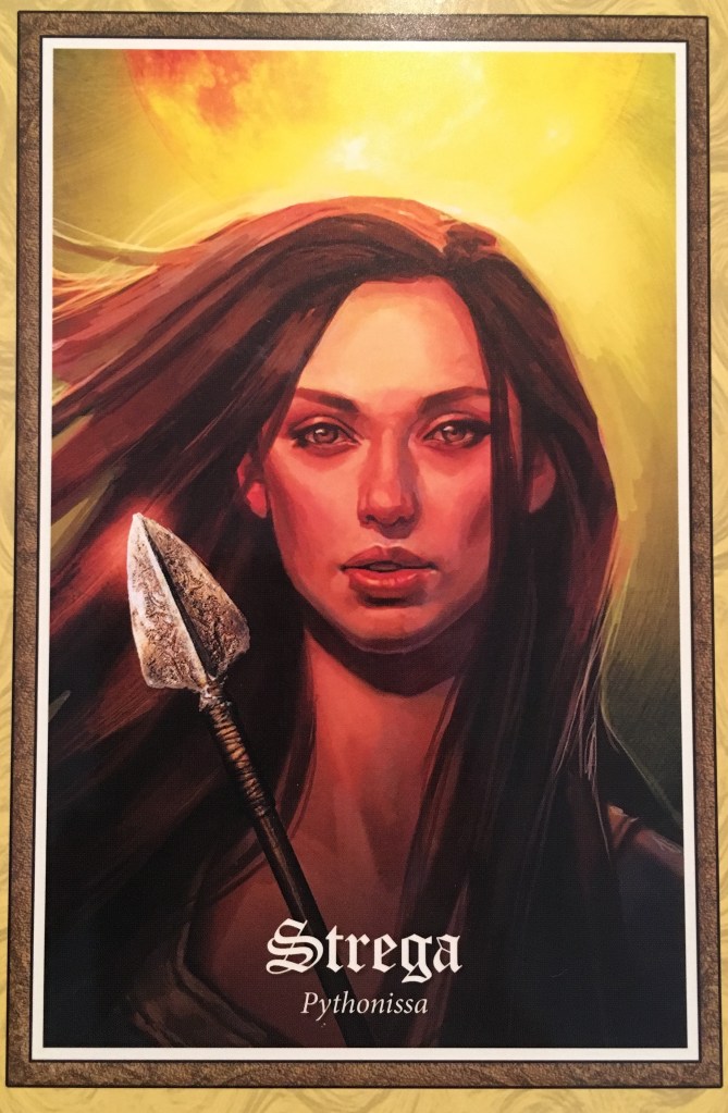 Strega, from The Gospel Of Aradia Oracle Card deck, by Stacey Demarco, Artwork by Jimmy Manton