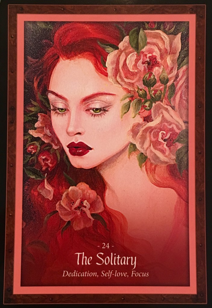 The Solitary, from The Forest Faery Oracle, by Lucy Cavendish, artwork by Maxine Gadd