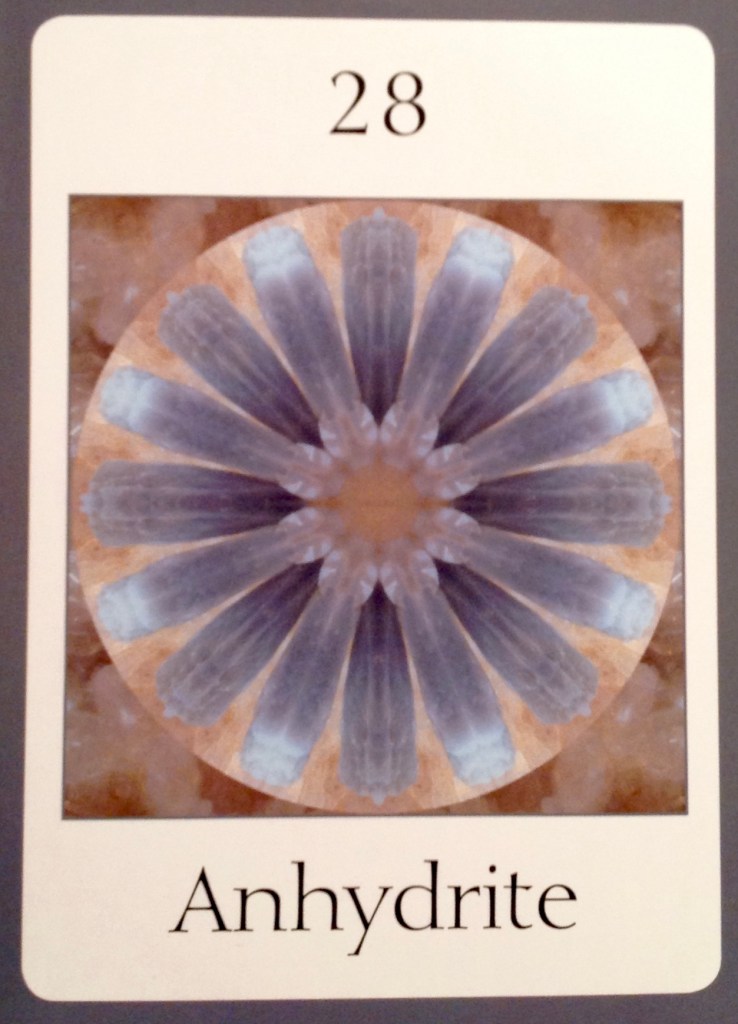 Anhydrite, from the Crystal Oversoul Attunements Oracle Card deck, by Michael Eastwood