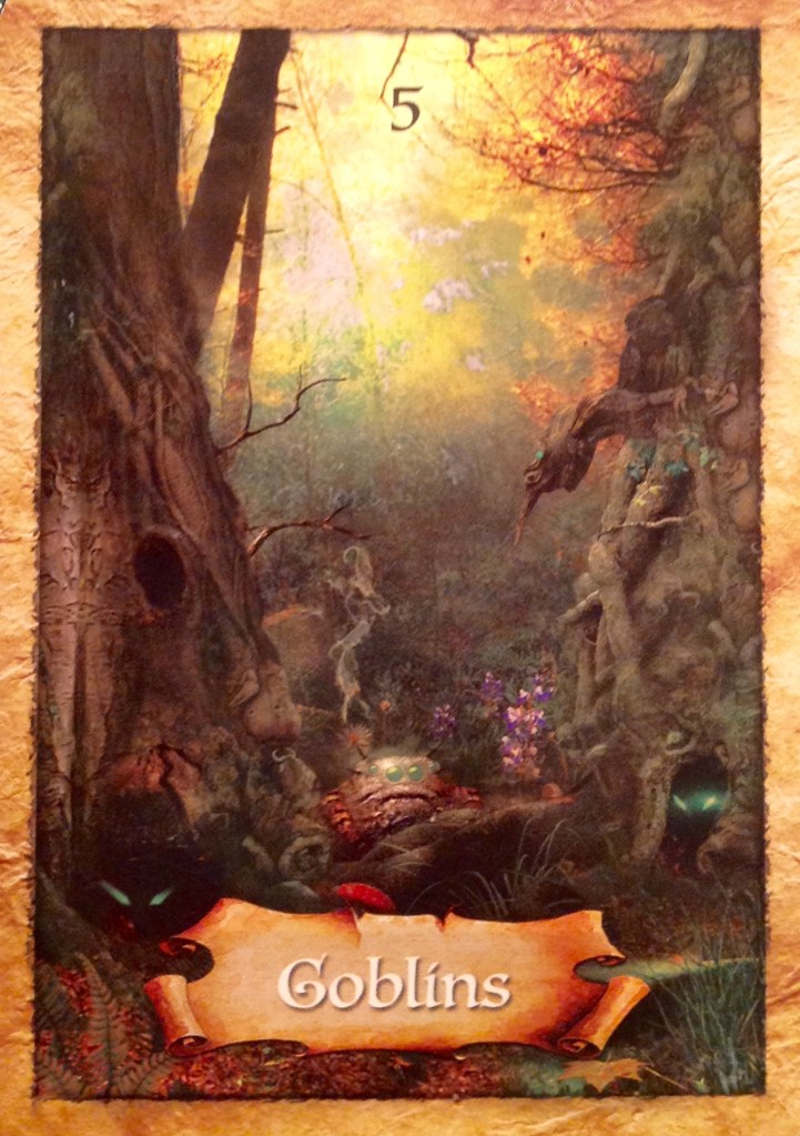 Goblins, from The Enchanted Map Oracle Card deck, by Colette Baron-Reid
