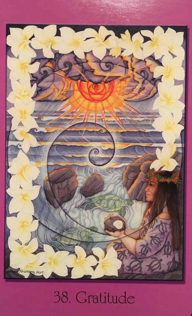 Gratitude, from the Sacred Geometry Oracle Cards For The Visionary Path, by Francene Hart 