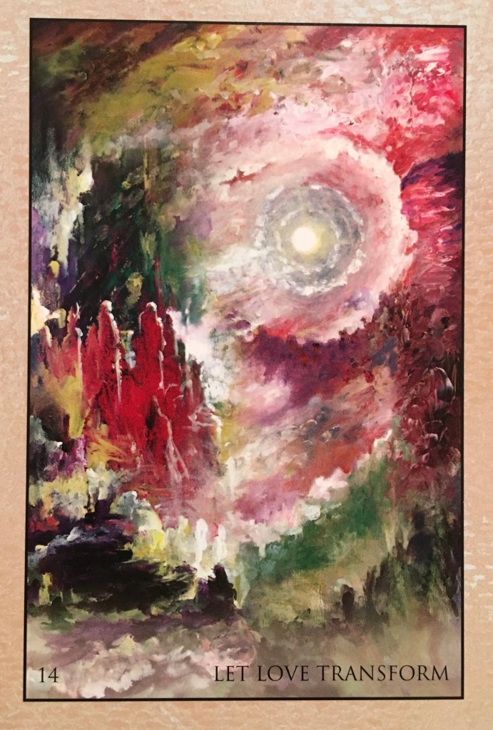 Let Love Transform, from the RUMI Oracle Card deck, by Alana Fairchild, artwork by Rassouli