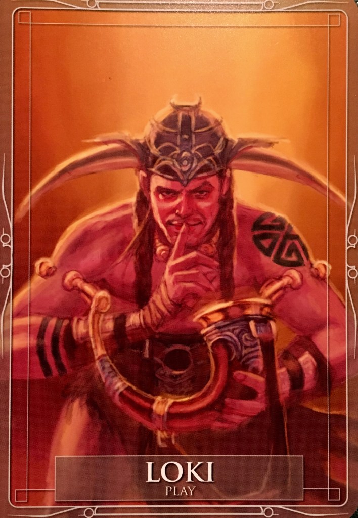 Loki ~ Play, from the Gods and Titans Oracle Card deck, by Stacey Demarco, artwork by Jimmy Manton