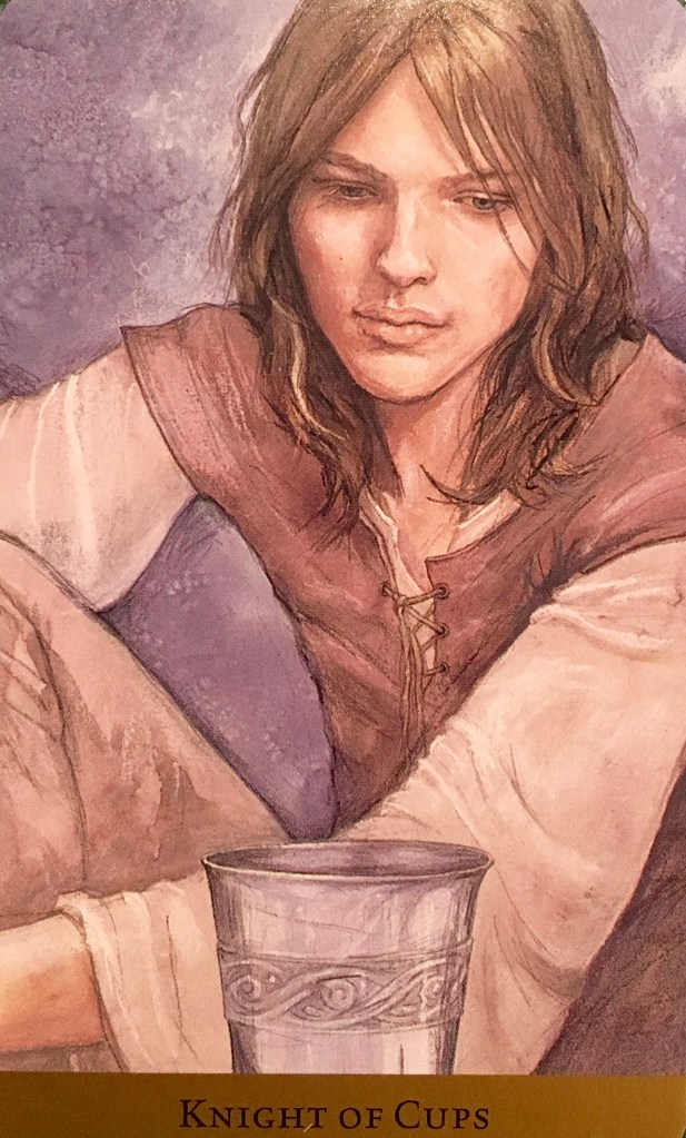 Knight Of Cups, from the Tarot Of The Hidden Realms, by Julia Jeffrey and Barbara Moore