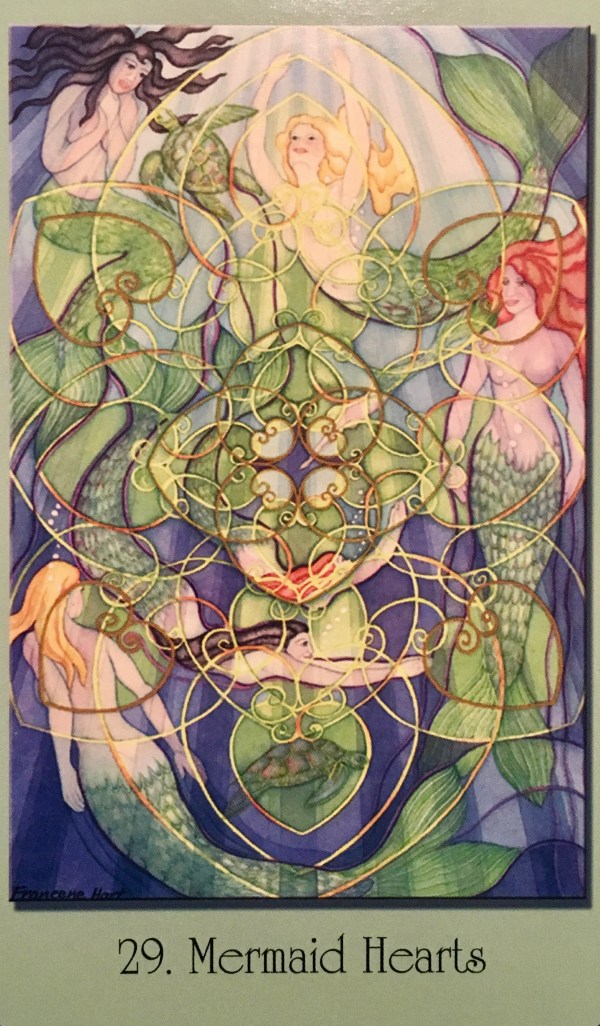 Mermaid Hearts, from the Sacred Geometry Oracle Cards for the Visionary Path, by Francene Hart 