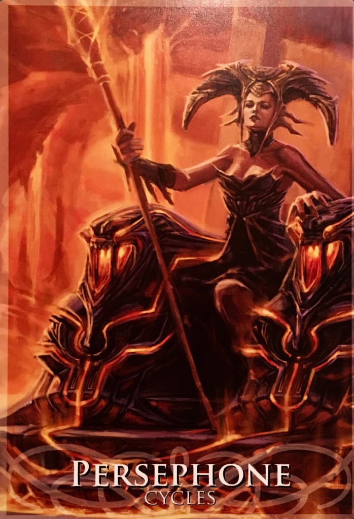 Persephone, from the Goddesses And Sirens Oracle Card deck, by Stacey Demarco, artwork by Jimmy Manton