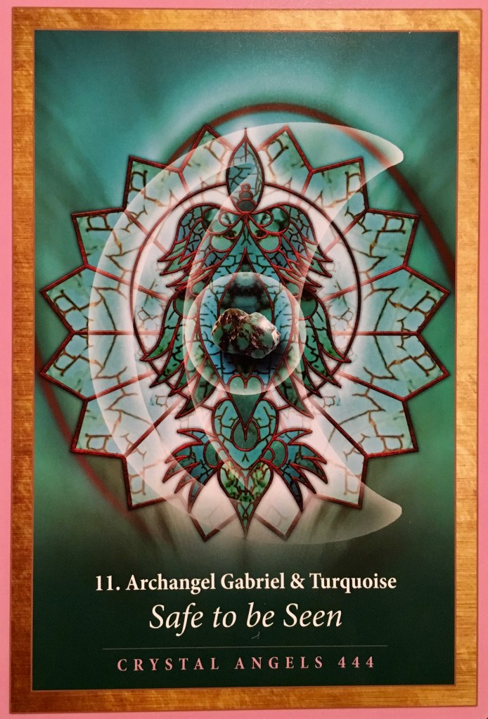 Archangel Gabriel & Turquoise, from the Crystal Mandala Oracle, by Alana Fairchild, Artwork by Jane Marin