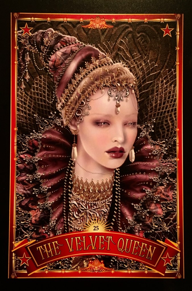 The Velvet Queen, from the Divine Circus Oracle Card deck, by Alana Fairchild